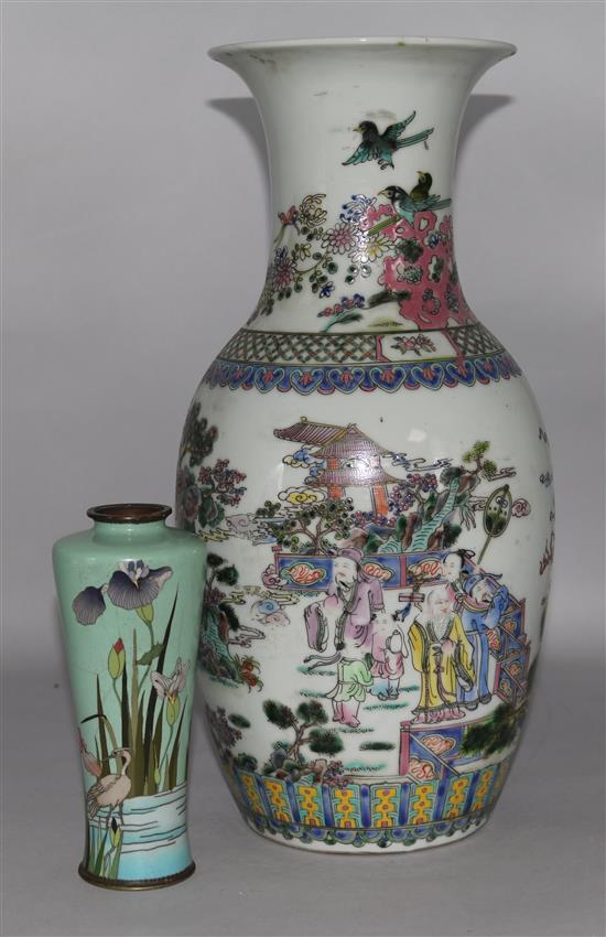 An enamel Chinese vase